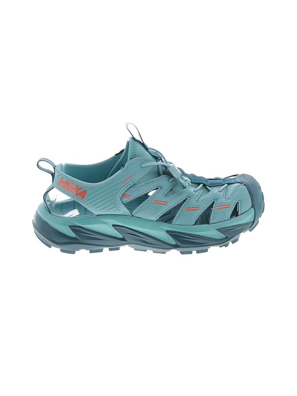 NWOB Hoka Hopara Hiking Sandals Women Sz 7 Cutout Waterproof 1106535 Coastal Blu - Picture 2 of 6